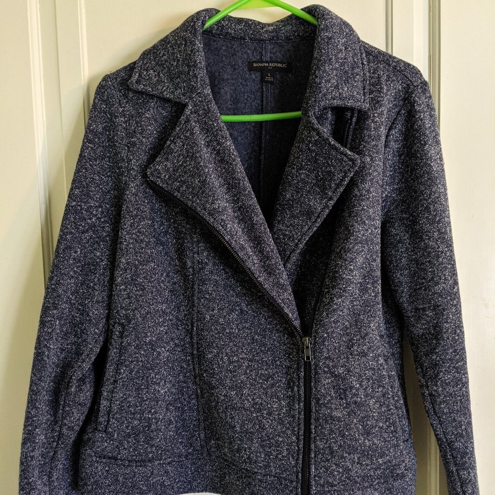 Heathered Knit Moto Jacket